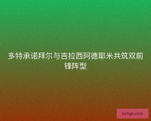 多特承诺拜尔与吉拉西阿德耶米共筑双前锋阵型